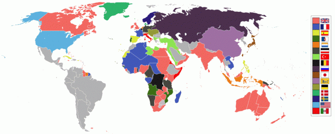 Karta över världens imperier 1898