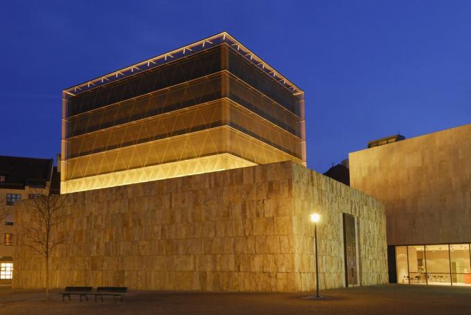 Den modernistiska New Main Synagogue, eller Ohel Jakob, i München, Tyskland