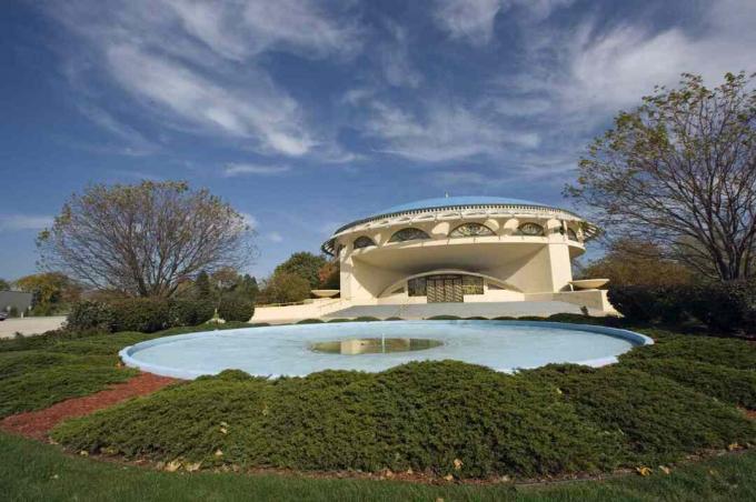 Tillkännagivande Greek Orthodox Church av Frank Lloyd Wright, Wauwatosa, Wisconsin