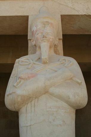 Staty av Hatshepsut. Deir al-Bahri, Egypten