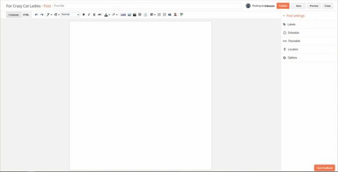 Nytt inlägg på Blogger