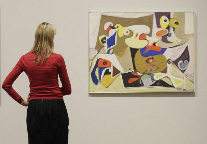 arshile gorky målning i galleriet