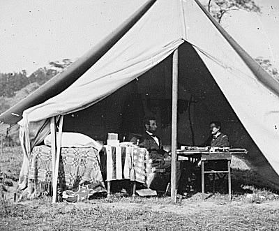 President Lincoln och general McClellan i Antietam