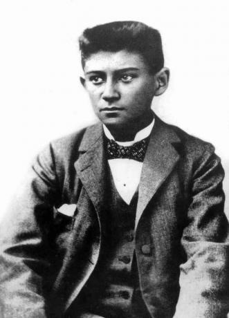 Franz Kafka (1883-1924) tjeckisk författare här ung c. 1898