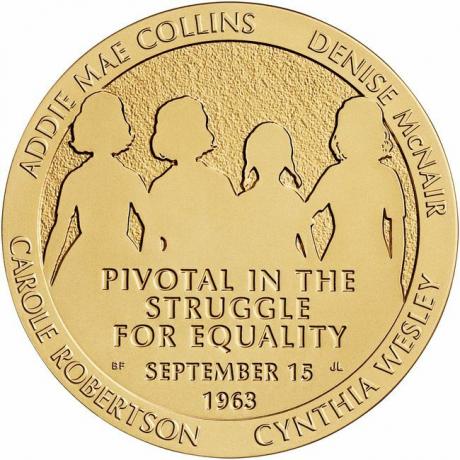 Kongressens guldmedalj till minne av de fyra unga flickorna som dödades i bombningen av 16th Street Baptist Church.