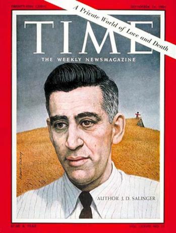 Illustration av J. D. Salinger användes för omslaget till tidningen Time, bind 78 nummer 11