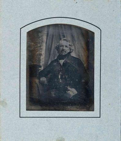 daguerreotyp porträtt av Louis Daguerre cirka 1844