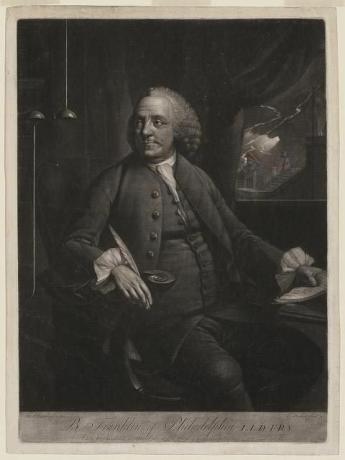 Benjamin Franklin från Philadelphia, 1763