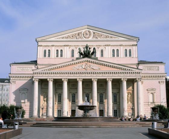 Neoclassical Bolshoi Theatre i Moskva, Ryssland