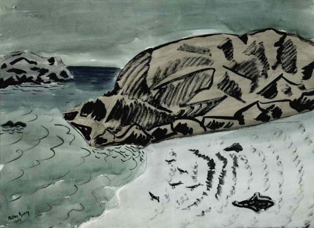 milton avery seascape med fåglar