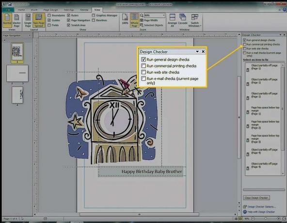 Design Checker i Microsoft Publisher