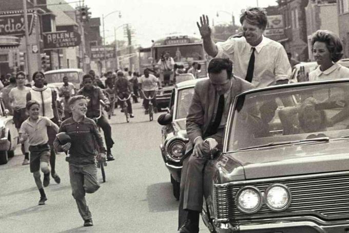 foto av Robert Kennedy kampanj i Detroit