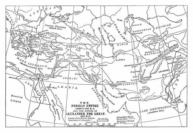 Karta över det persiska riket