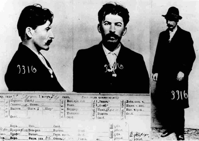 Joseph Stalins arrestkort 1912