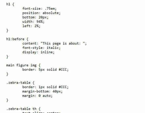 Exempel på CSS