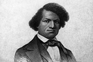 Graverat porträtt av Frederick Douglass