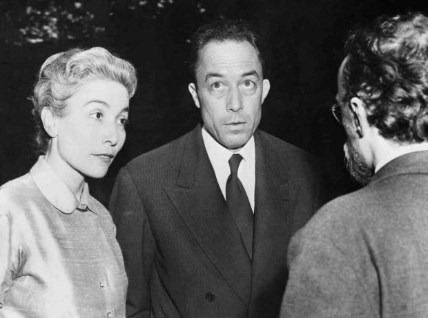 Nobelprisvinnaren Albert Camus och hans fru