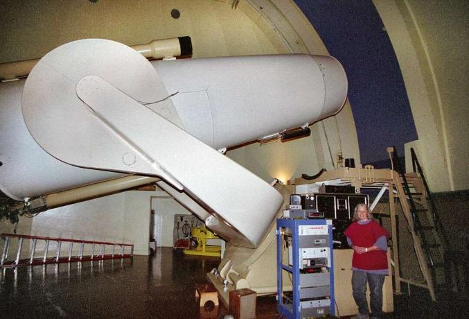 Samuel Oschin-teleskopet vid Palomar Observatory.