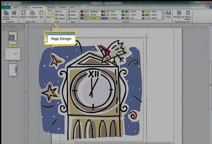 Fliken Siddesign i Microsoft Publisher