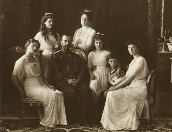 Familjen till tsaren Nicholas Ii från Ryssland