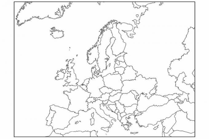 Tom karta över Europa