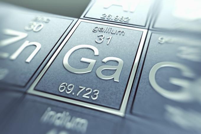 Gallium är ett exempel på en semimetal.