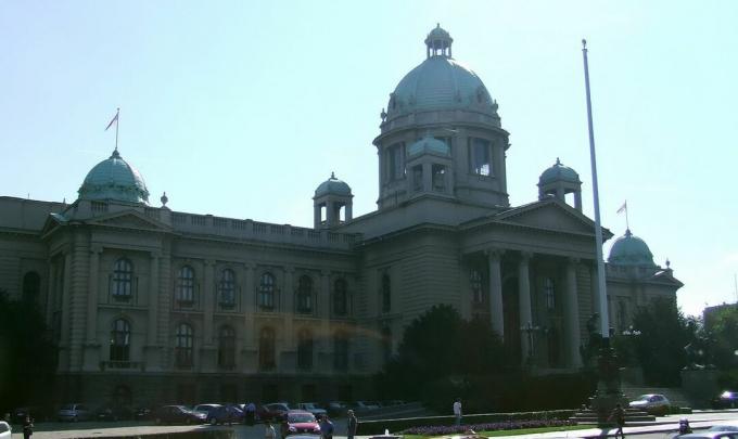 Belgrad parlament i Belgrad, Serbien