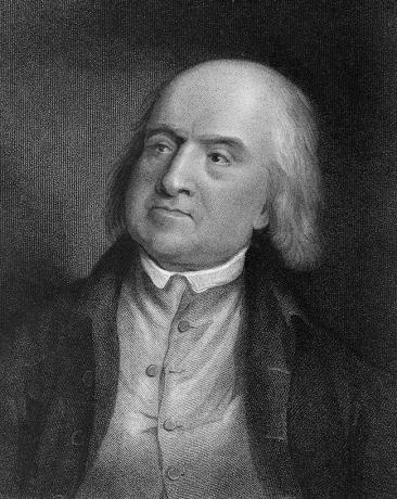 Jeremy Bentham (1748-1832), engelsk jurist och filosof. En av de främsta uttryckarna av utilitarismen.