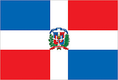 Dominikanska republikens flagga