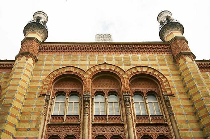 Rumbach Synagogue i Budapest, Ungern är morisk i design.