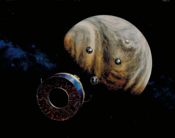 Pioneer Venus Multiprobe mission (artistkoncept).
