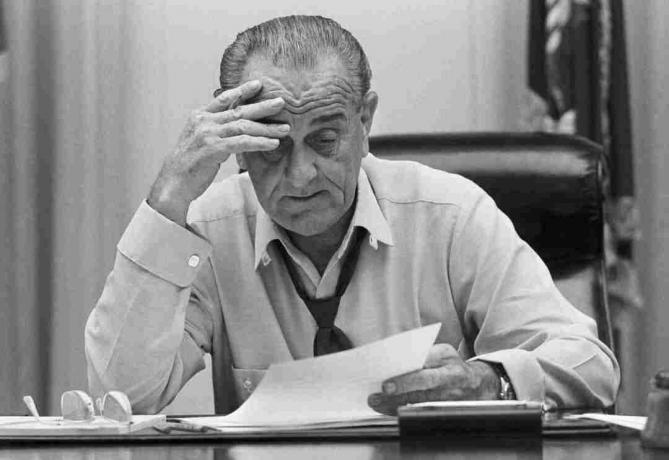 Fotografi av Lyndon Johnson 1968