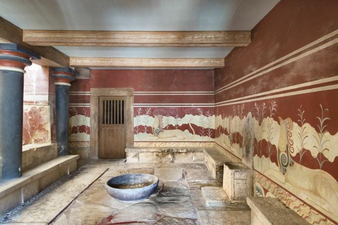 Throne Room, Palace of Knossos, Kreta, Grekland