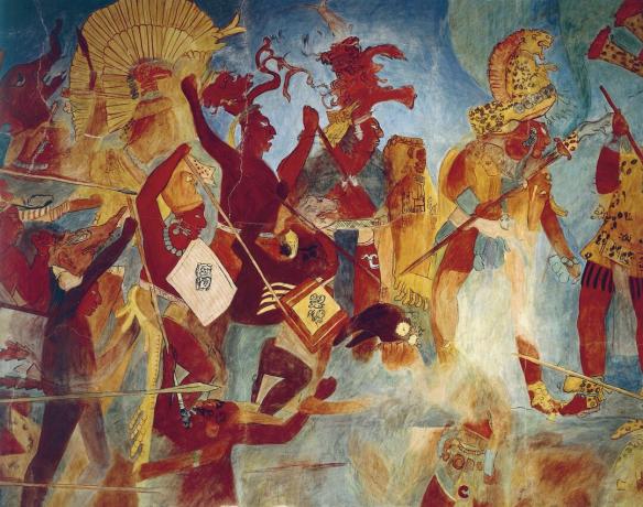 Bonampak Murals, rum 2. King Chan Muwan and Captives (rekonstruktion)