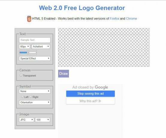 Gratis logotypgenerator på SimWebSol