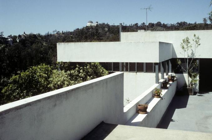 Richard Neutra designade Lovell House, International Style, i Los Angeles, Kalifornien