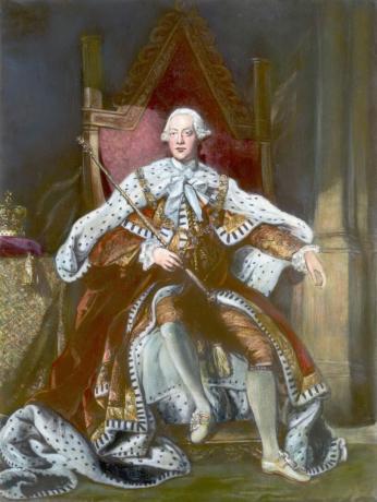 Porträtt av George III, kung av Storbritannien och Irland trätt