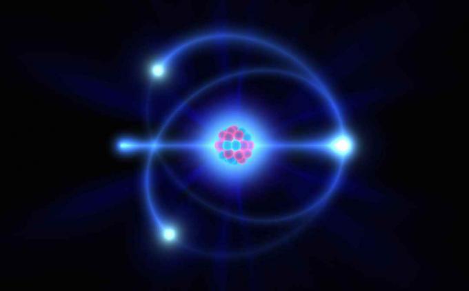 Elektroner är partiklar med negativ laddning som kretsar kring atomkärnan.
