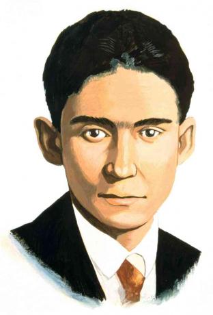 Franz Kafka, tjeckisk romanförfattare, tidigt 1900-tal.
