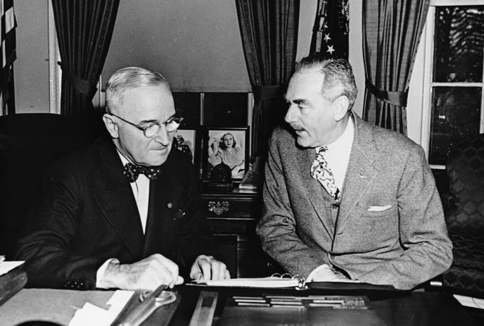 Fotografi av Harry S. Truman och Dean Acheson
