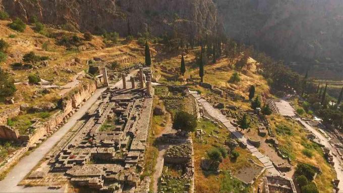 Temple of Apollo på Delphi, Grekland